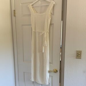 Lulu's Cream Knit Maxi Dress